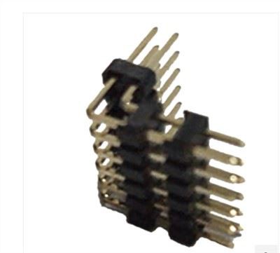 Trojitý plastový 2,54mm kolík, ohnutý o 90 stupňů